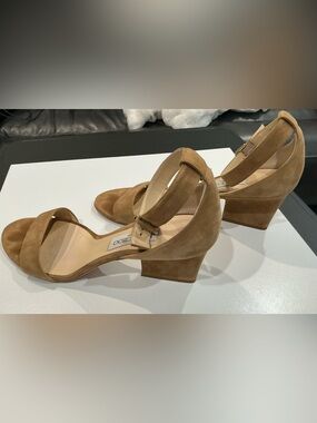 Jimmy Choo , London Block heel sandals ankle strap size EU 41 US 10 1/2
